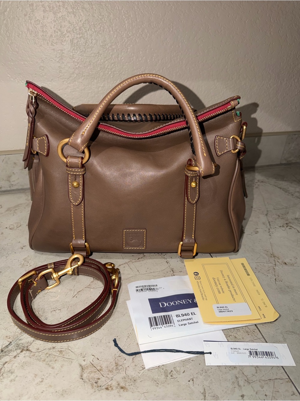 NWT Dooney & Bourke Leather Florentine Satchel